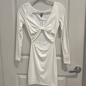COPY - White Windsor Dress Long Sleeve Short Dress